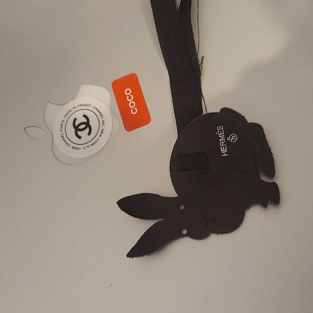 Hermes Petite H Epsom Togo bunny charm